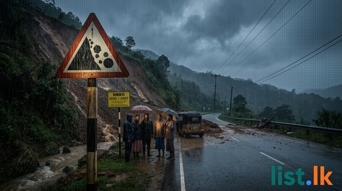 Landslide Warnings Issued Across Sri Lanka Amidst Heavy Rainfall