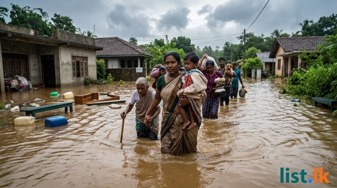 Galewela Flooded: Heavy Rains Displace Families, Waters Rise to Five Feet