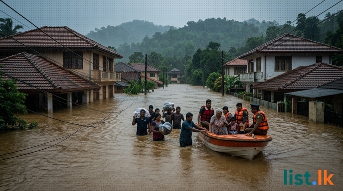 Nawalapitiya Submerged as Mahaweli River Overflows After Heavy Rainfall