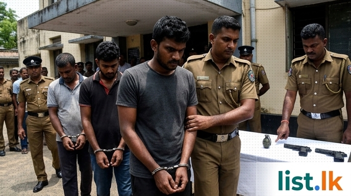 Gunman and Three Accomplices Arrested Over Athurugiriya Shooting Incidents