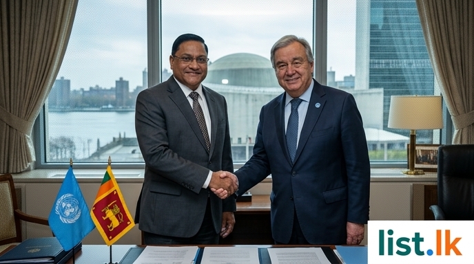 Sri Lanka's Foreign Minister to Address UN General Assembly, Holds Talks with UN Chief